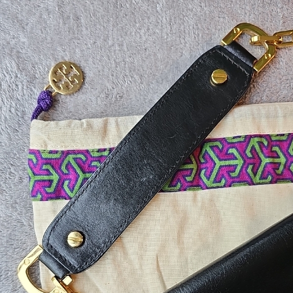 Tory Burch Black Leather Clutch - Picture 5 of 9